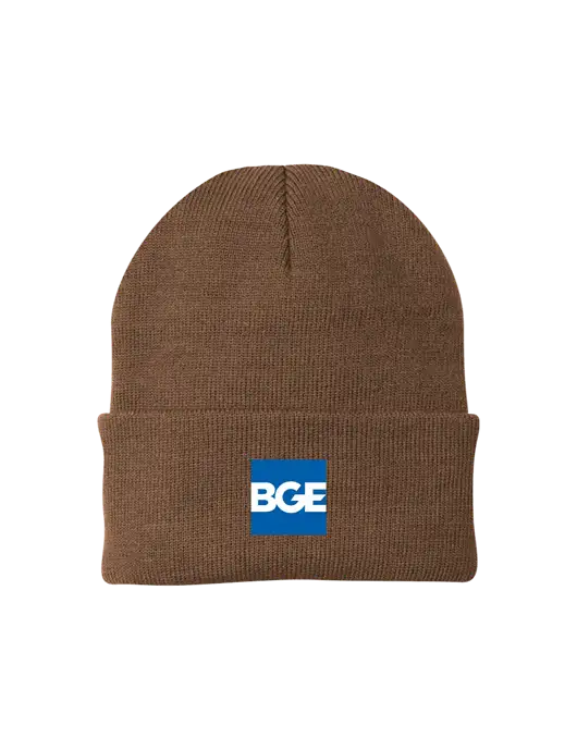 Brown Knit Cap w/BGE Logo