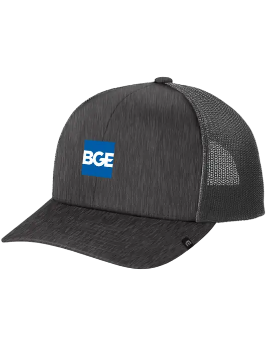 TravisMathew Very Dark Grey Heather Cruz Trucker Cap w/BGE Logo