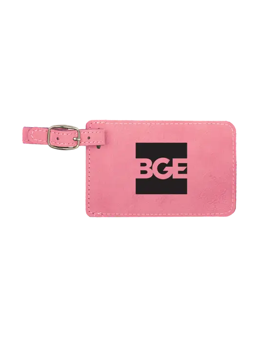 Pink Leatherette Luggage Tag w/BGE Logo