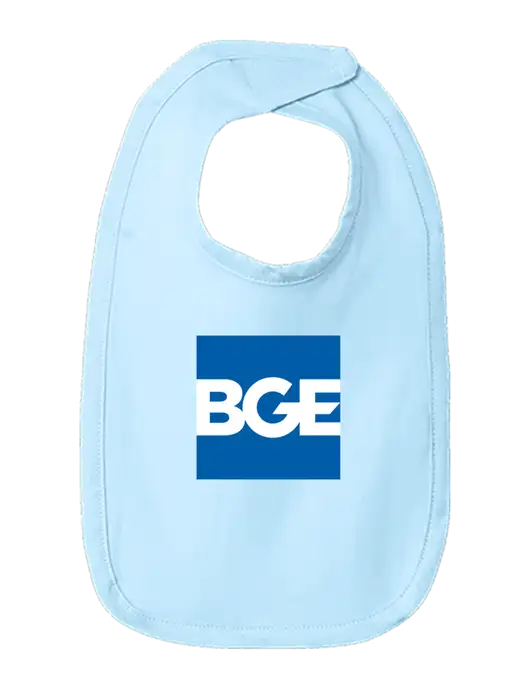Rabbit Skins Light Blue Infant Premium Jersey Bib w/BGE Logo