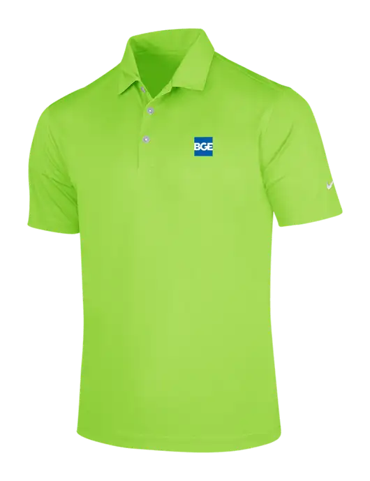 NIKE Light Kelly Green Dri-Fit Vertical Mesh Polo w/BGE Logo