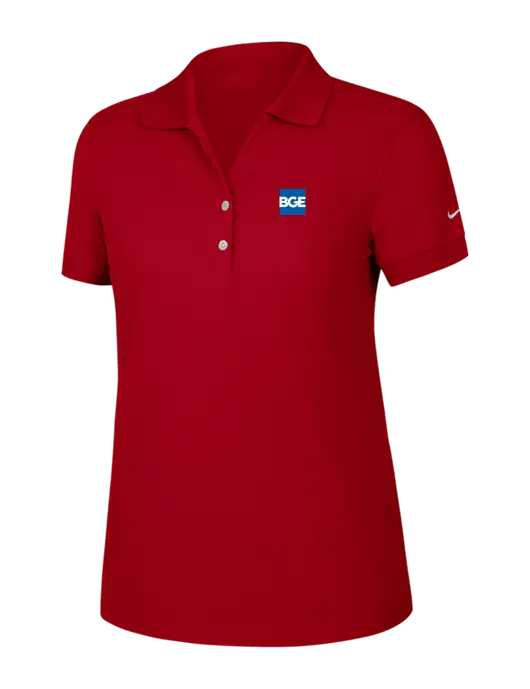 Nike Womens Dri-FIT Classic Red Polo w/BGE Logo