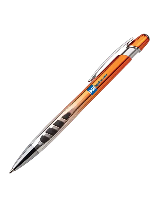 Zenith Burnt Orange Ballpoint Pen - Blue ink w/BGE URL Logo