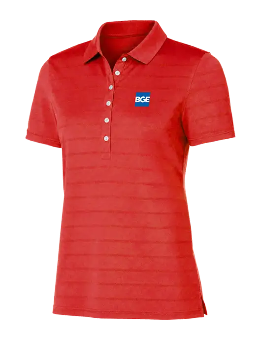 Callaway Womens Red Ventilated Polo w/BGE Logo
