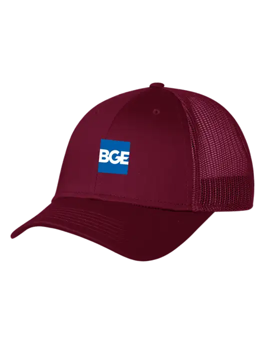 Maroon Mesh Trucker Cap Snap Back w/BGE Logo