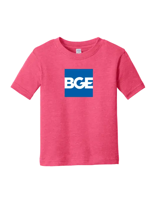 Rabbit Skins Vintage Hot Pink Toddler Fine Jersey Tee w/BGE Logo