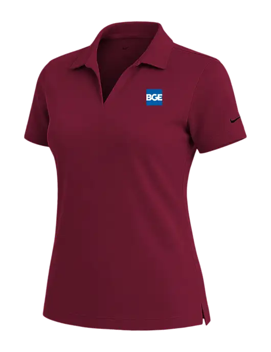NIKE Cardinal Womens Dri-Fit Micro Pique Polo w/BGE Logo