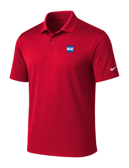 NIKE Red Victory Solid Polo w/BGE Logo