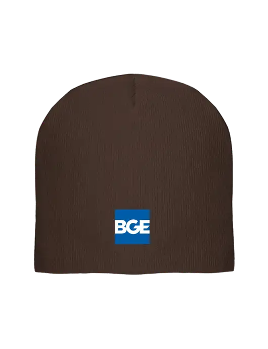 Solid Brown Element Knit Beanie w/BGE Logo