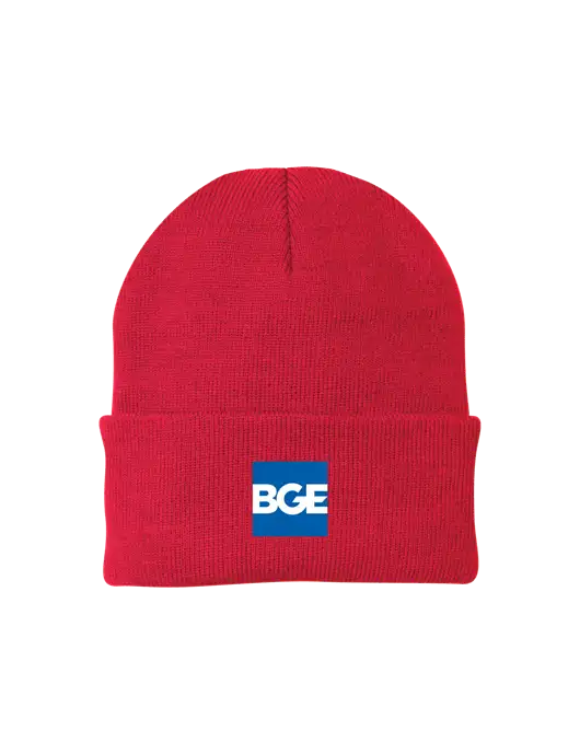 Red Knit Cap w/BGE Logo