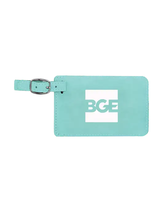 Seafoam Leatherette Luggage Tag w/BGE Logo