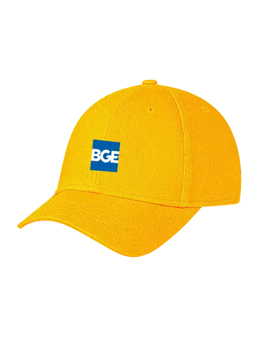 Yellow Gold Structured Soft Snap Closure Hook & Loop Cap w/BGE Logo