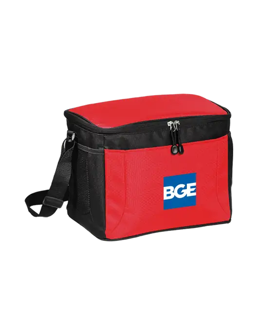 12 Can Red/Black Cube Cooler  w/BGE Logo