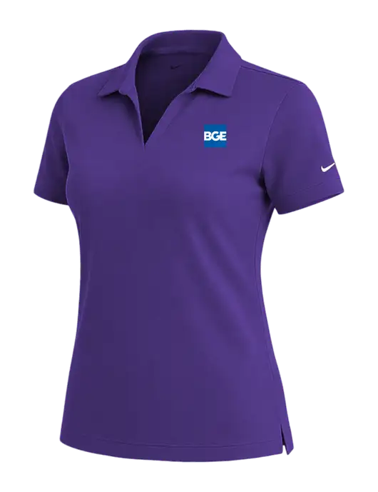 NIKE Purple Womens Dri-Fit Micro Pique Polo w/BGE Logo