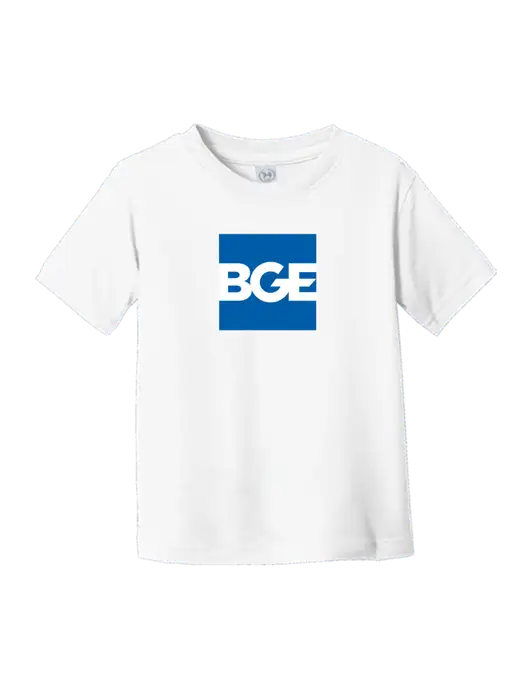 Rabbit Skins White Toddler Fine Jersey Tee w/BGE Logo