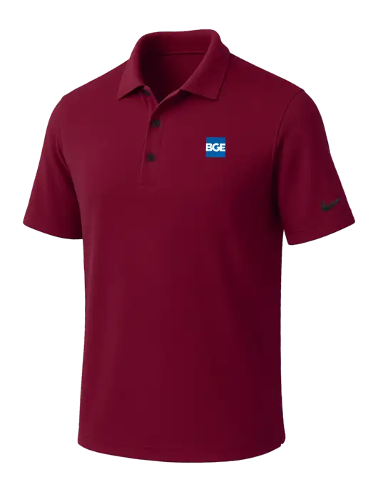 NIKE Cardinal Dri-Fit Micro Pique Polo w/BGE Logo