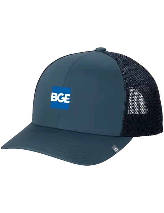 TravisMathew Dark Slate Blue Cruz Trucker Cap w/BGE Logo
