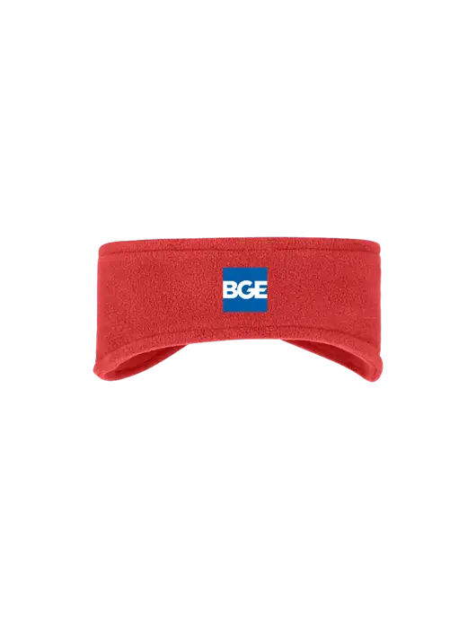 Red Stretch Fleece Headband w/BGE Logo