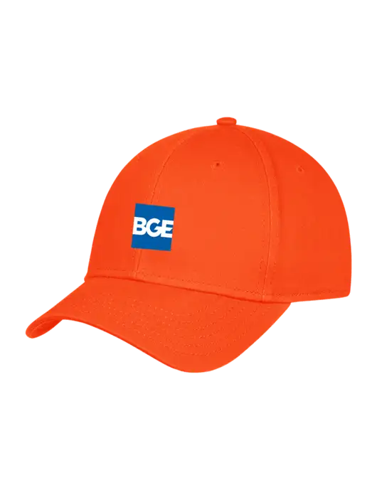 Orange Structured Cap Hook & Loop w/BGE Logo
