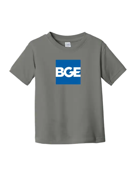 Rabbit Skins Charcoal Toddler Fine Jersey Tee w/BGE Logo