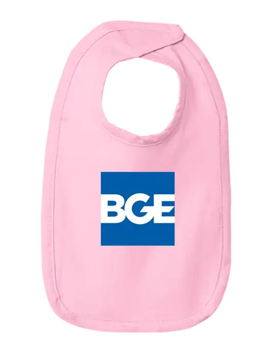 Rabbit Skins Pink Infant Premium Jersey Bib w/BGE Logo