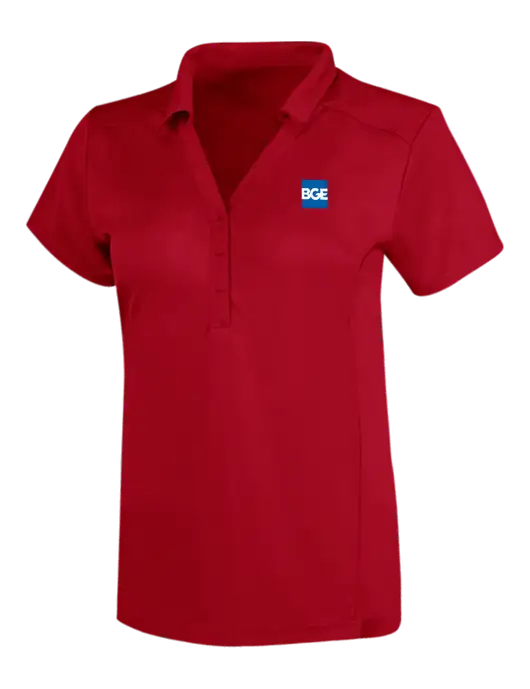 OGIO Red Womens Framework Polo w/BGE Logo