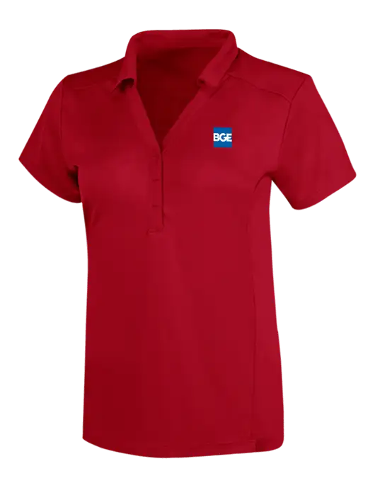 OGIO Red Womens Framework Polo w/BGE Logo