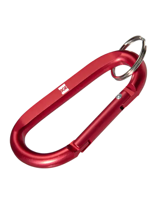 Red Carabiner & Key Ring w/BGE Logo