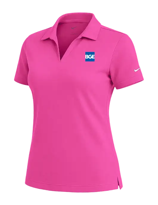 NIKE Fuchsia Womens Dri-Fit Micro Pique Polo w/BGE Logo