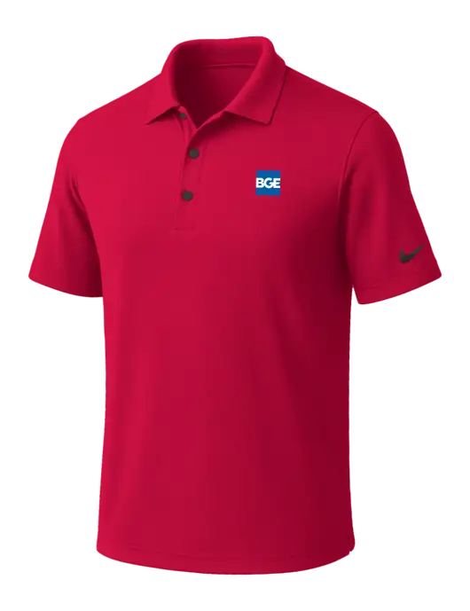 NIKE Red Dri-Fit Micro Pique Polo w/BGE Logo