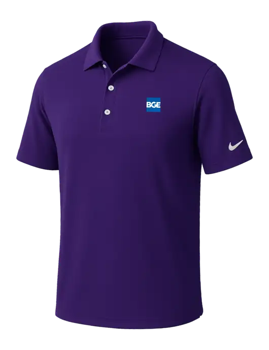 NIKE Purple Dri-Fit Micro Pique Polo w/BGE Logo