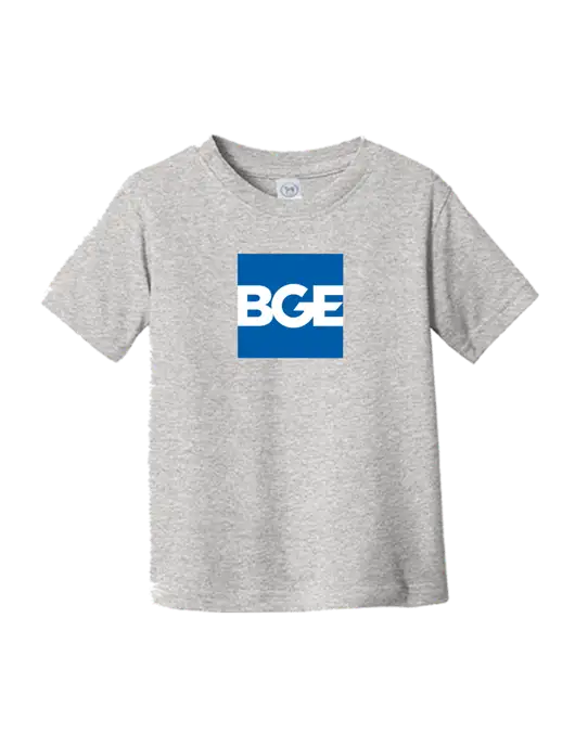 Rabbit Skins Light Grey Heather Toddler Fine Jersey Tee w/BGE Logo
