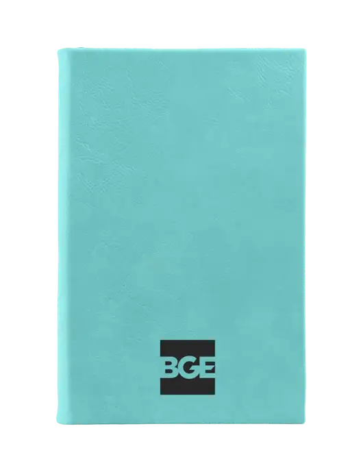 Seafoam Leatherette 5.25 x 8.25 Journal w/BGE Logo
