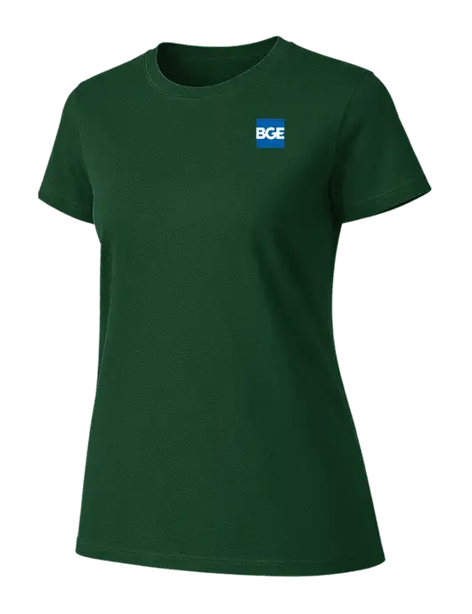 Womens Ring Spun Forest Green 4.5 oz T-Shirt w/BGE Logo