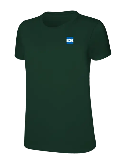 Womens Ring Spun Forest Green 4.5 oz T-Shirt w/BGE Logo