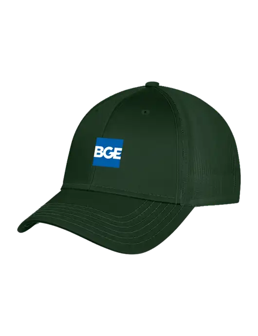 Dark Green Mesh Trucker Cap Snap Back w/BGE Logo