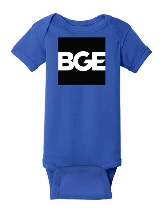 Rabbit Skins Royal Infant Short Sleeve Baby Rib Bodysuit w/BGE Logo