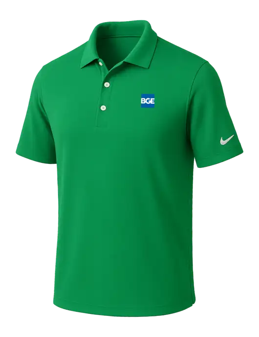 NIKE Kelly Green Dri-Fit Micro Pique Polo w/BGE Logo