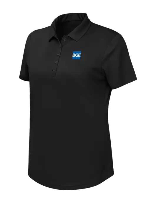 Callaway Womens Birdseye Black Polo w/BGE Logo