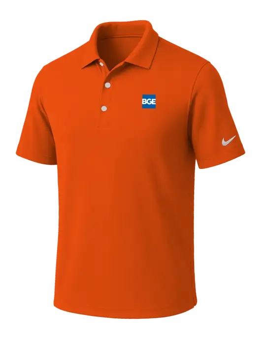 NIKE Orange Dri-Fit Micro Pique Polo w/BGE Logo