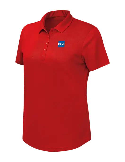 Callaway Womens Birdseye Red Polo w/BGE Logo