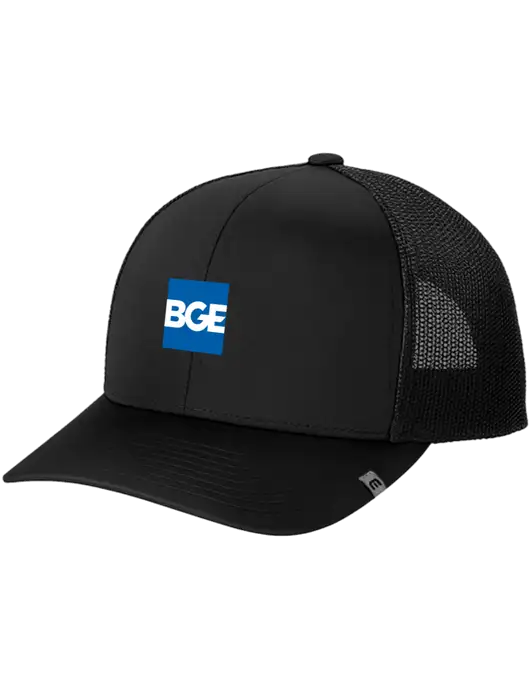 TravisMathew Black Cruz Trucker Cap w/BGE Logo