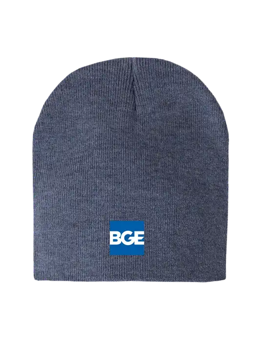 Navy Heather Element Knit Beanie w/BGE Logo