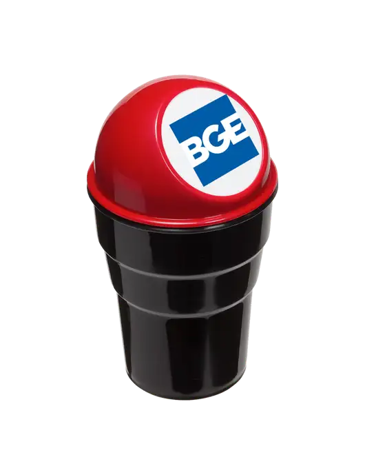 Red Car Cup Holder Trash Can w/BGE Logo