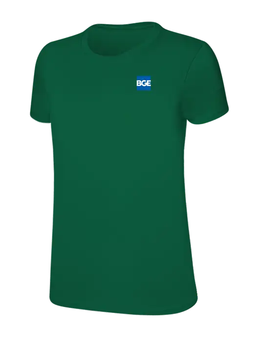 Womens Ring Spun Kelly Green 4.5 oz T-Shirt w/BGE Logo