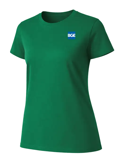 Womens Ring Spun Kelly Green 4.5 oz T-Shirt w/BGE Logo