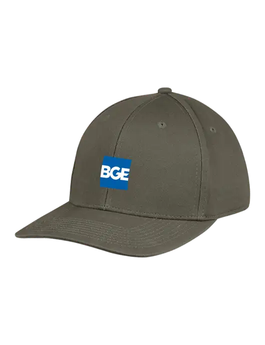 Premium Modern Structured Twill Olive Snapback Cap w/BGE Logo