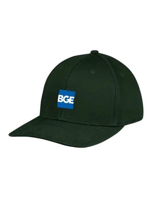 Premium Modern Structured Twill Dark Green Snapback Cap w/BGE Logo