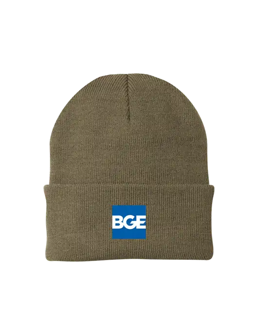 Dark Tan Knit Cap w/BGE Logo