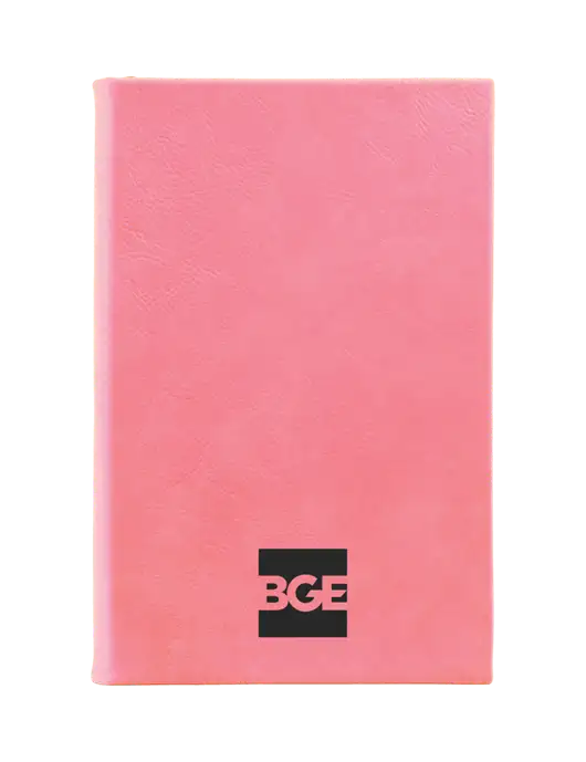Pink Leatherette 5.25 x 8.25 Journal w/BGE Logo